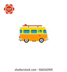 Surf Board Bus Icon