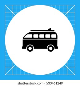 Surf Board Bus Icon