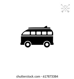Surf Board Bus Icon