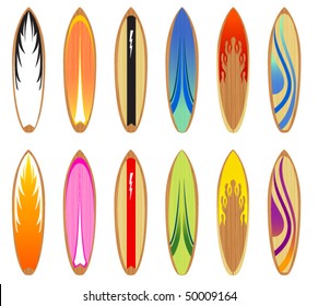 surf board designs set 2