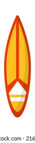 Surf board Extreme Sport. Vector illustration