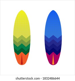 Surf Board Graphics, Stripe : Vinyl Ready Design Vector Art Illustration