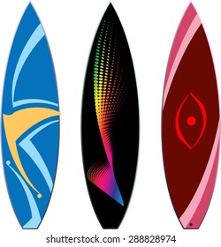 Surf Board Graphics, Stripe : Vinyl Ready Vector Art
