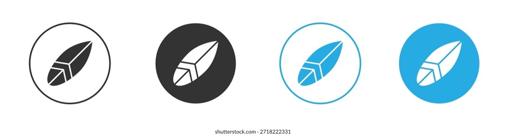 Icono de tabla de surf para App y Diseño web. Ilustración de elemento simple.