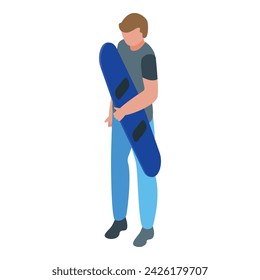 Surf board icon isometric vector. Wind surfing. Sun enjoy