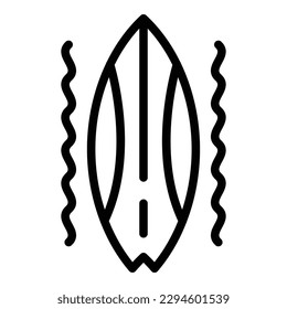 Surf board icon outline vector. Building city. Bali indonesia