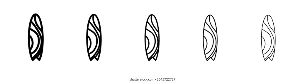 surf board icon simple vector outline logo