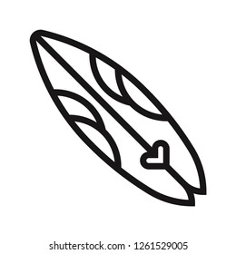 Surf board icon vector