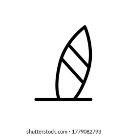 surf board icon vector illustration outline style. summer icon set.