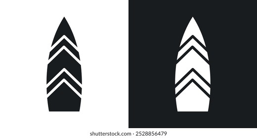Surf board icons. solid style vector