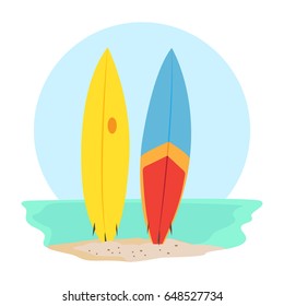 surf board landscape
