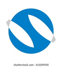 Surf board logo vector. Letter S logo vector.