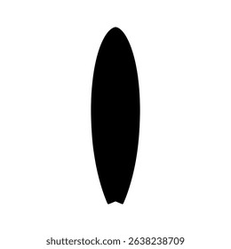 Surf board silhouette vector flat illustration design.