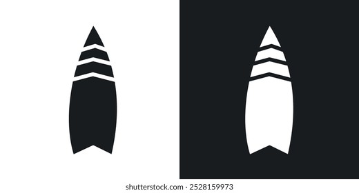 Surf board solid vector icon pack