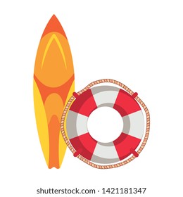 surf board sport with float lifeguard