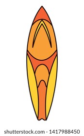 surf board sport summer icon