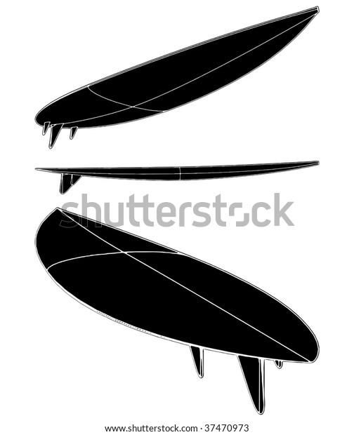 Surf Board Vector 01 Stock Vector Royalty Free 37470973