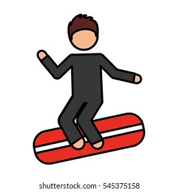 surf boarding extreme sport vector illustration design