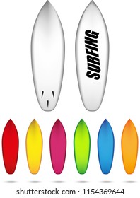 Surf boards. Vector Illustration
