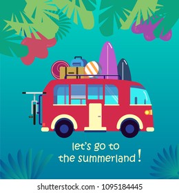 Surf bus going to the summerland