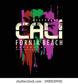 Surf California Beach Nature Images Diseño gráfico de material de camiseta Vector de Ilustración