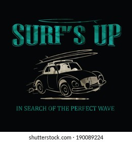surf car vector set.