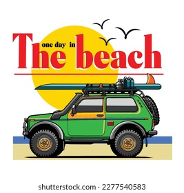 Surf cars Image vector Illustration good for your t shirt