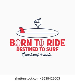 Surf Cartoon cute retro cartoon vector hand drawn