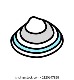 surf clam color icon vector. surf clam sign. isolated symbol illustration