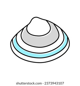 surf clam color icon vector. surf clam sign. isolated symbol illustration