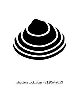 Surf Clam Glyph Icon Vector. Surf Clam Sign. Isolated Contour Symbol Black Illustration