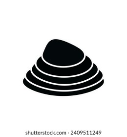 Surf clam icon vector isolated on white background. Vector illustration.