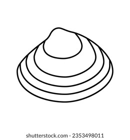 surf clam line icon vector. surf clam sign. isolated contour symbol black illustration