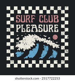 Surf Club Design for t-shirt and other design print