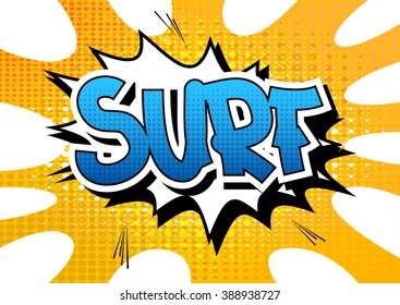 Surf - Comic book style word