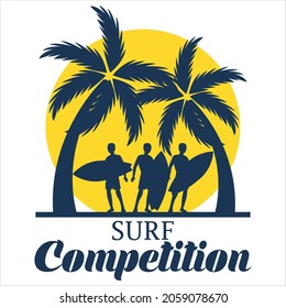 surf competition t-shirt design, vector file
