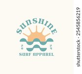 Surf design template for surf club, surf shop, surf merch.