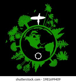SURF ECOLOGIC STAMP ART PRINT