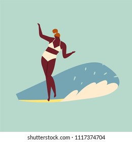 サーフィン 女 のイラスト素材 画像 ベクター画像 Shutterstock