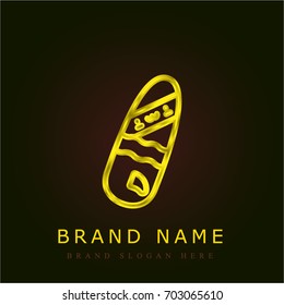Surf golden metallic logo