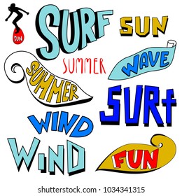 Surf graphic. T-shirt design. Typography surfing