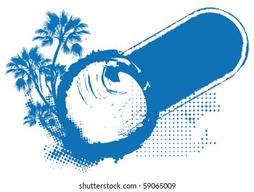 surf grunge blue background