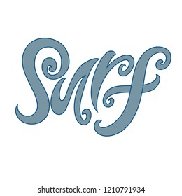 Surf hand lettering