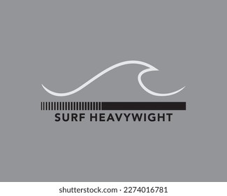 Surf Heavy wight Simple Vintage Vector