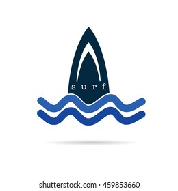 Surf Icon Water Blue Color Illustration Stock Vector (Royalty Free ...