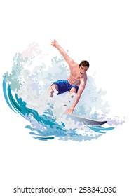  surf - Illustration