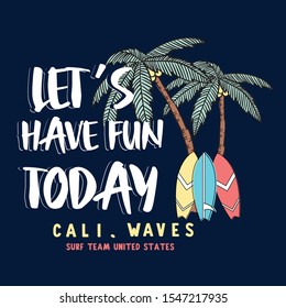 Surf Illustration / t-shirt graphics / vectors/ typography/ pacific surf wave/ summer tropical heat print/ surf print vector set/ wave illustration
