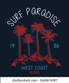 
Ilustración de surf / gráficos en pantalones t / vectores/ tipografía/ oleada de surf / impresión de calor tropical de verano / conjunto vectorial de surf / ilustración de ondas