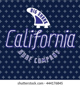 Surf Illustration . t-shirt graphics .vectors