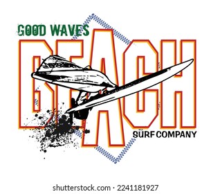 Surf Image vector illustration for your t shirt or your Design